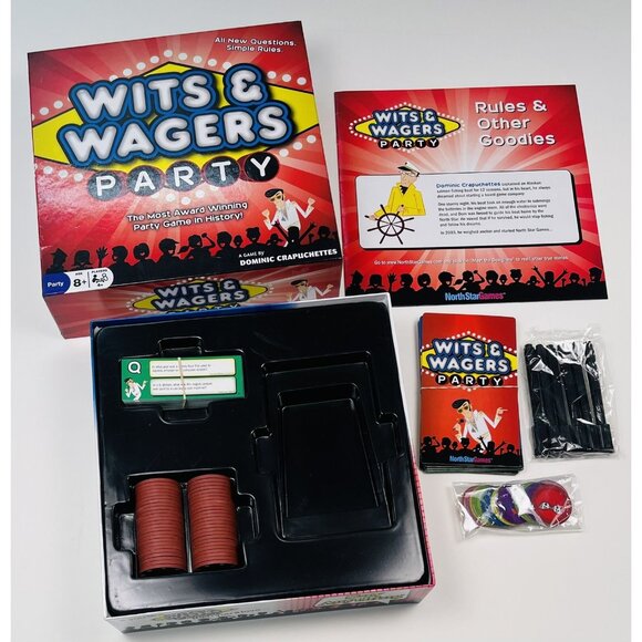 2012 North Star Games WITS & WAGERS PARTY Board Game 040512-040 NOB NEW Open Box - Picture 2 of 3